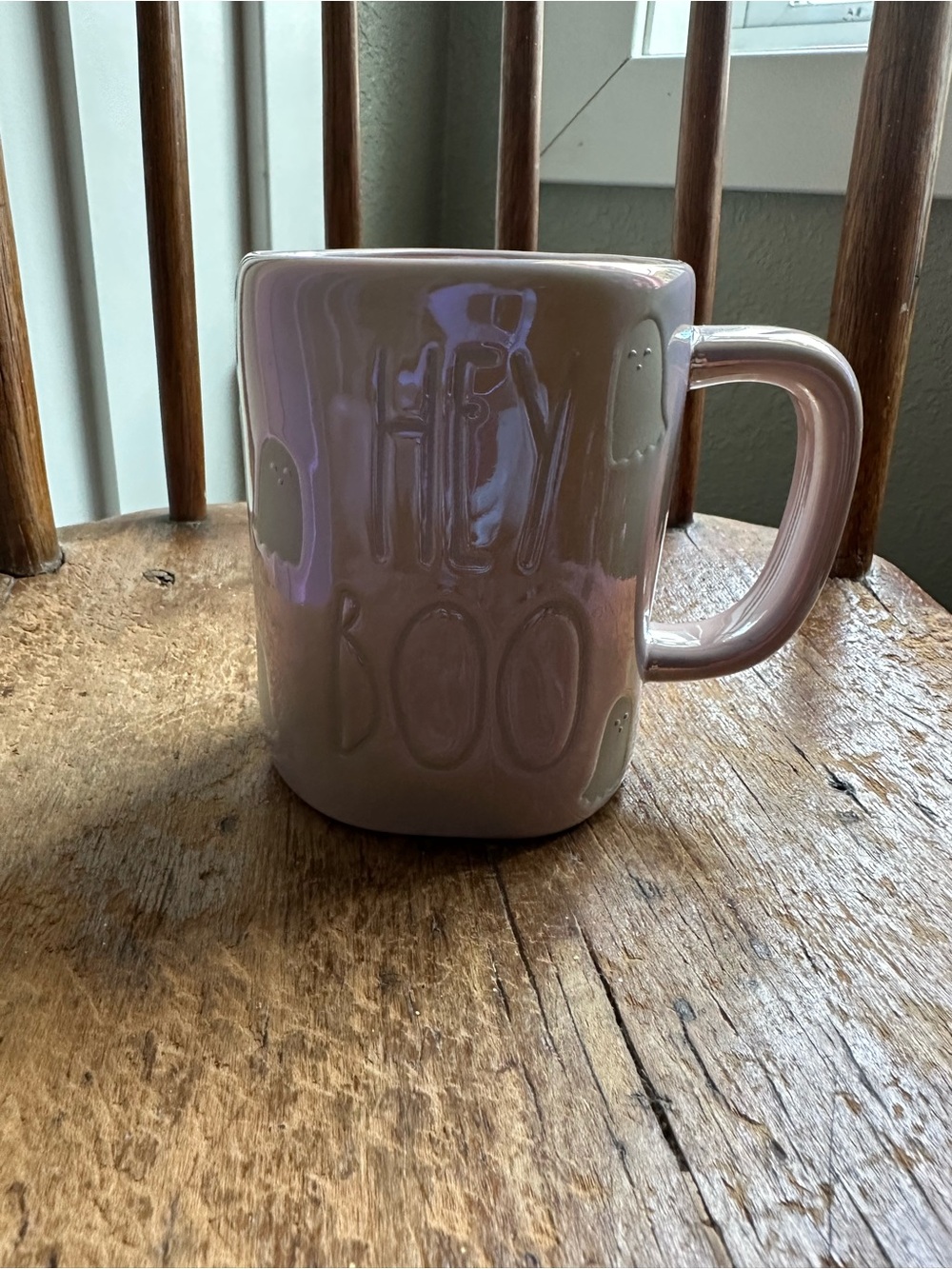 Rae Dunn Pink "Hi Boo" Ceramic Mug with Ghost Accents